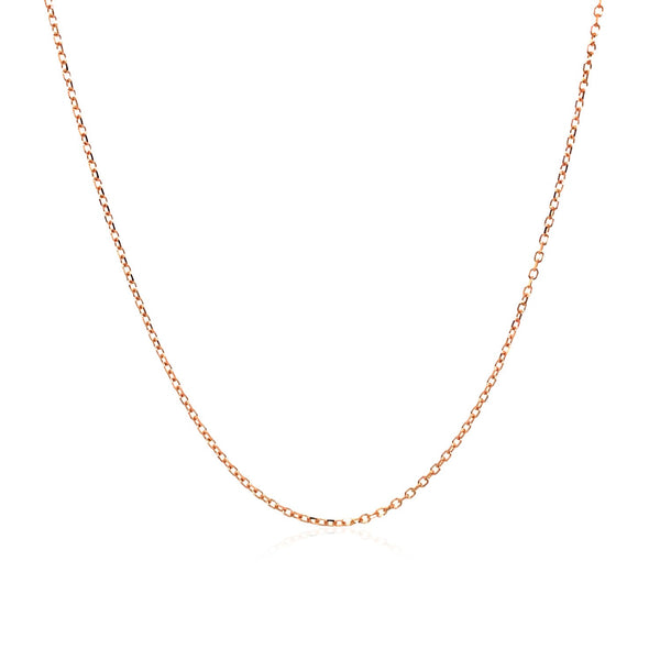 14k Pink Gold Diamond Cut Cable Link Chain (0.87 mm) - Premium Chains - Just $196.99! Shop now at Pulse Designer Fashion