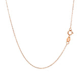 14k Pink Gold Diamond Cut Cable Link Chain (0.87 mm) - Premium Chains - Just $196.99! Shop now at Pulse Designer Fashion