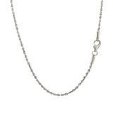 10k White Gold Solid Diamond Cut Rope Chain (1.60 mm) - Premium Chains - Just $342.99! Shop now at Pulse Designer Fashion