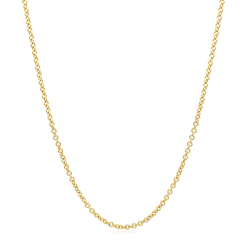 14k Yellow Gold Round Cable Link Chain (1.50 mm) - Premium Chains - Just $399.99! Shop now at Pulse Designer Fashion