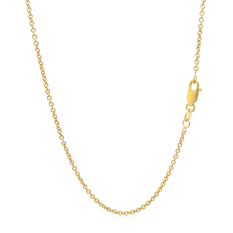 14k Yellow Gold Round Cable Link Chain (1.50 mm) - Premium Chains - Just $399.99! Shop now at Pulse Designer Fashion