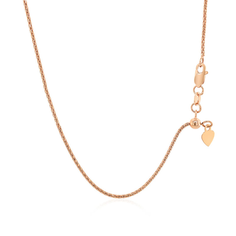 14k Rose Gold Adjustable Popcorn Chain (1.30 mm) - Premium Chains - Just $399.99! Shop now at Pulse Designer Fashion