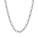 14k White Gold Oval Rolo Chain (4.60 mm) - Premium Chains - Just $1178.99! Shop now at Pulse Designer Fashion