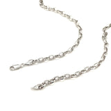 14k White Gold Oval Rolo Chain (4.60 mm) - Premium Chains - Just $1178.99! Shop now at Pulse Designer Fashion