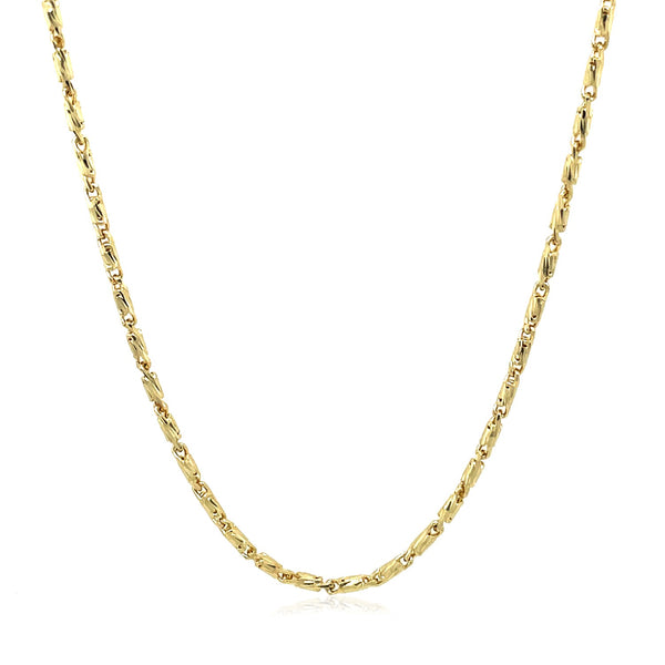 Diamond Cut Fancy Links Pendant Chain in Yellow Gold (1.50 mm) - Premium Chains - Just $1003.99! Shop now at Pulse Designer Fashion