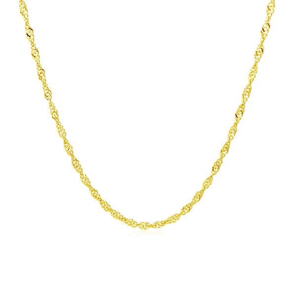 10k Yellow Gold Singapore Chain (1.50 mm) - Premium Chains - Just $171.99! Shop now at Pulse Designer Fashion