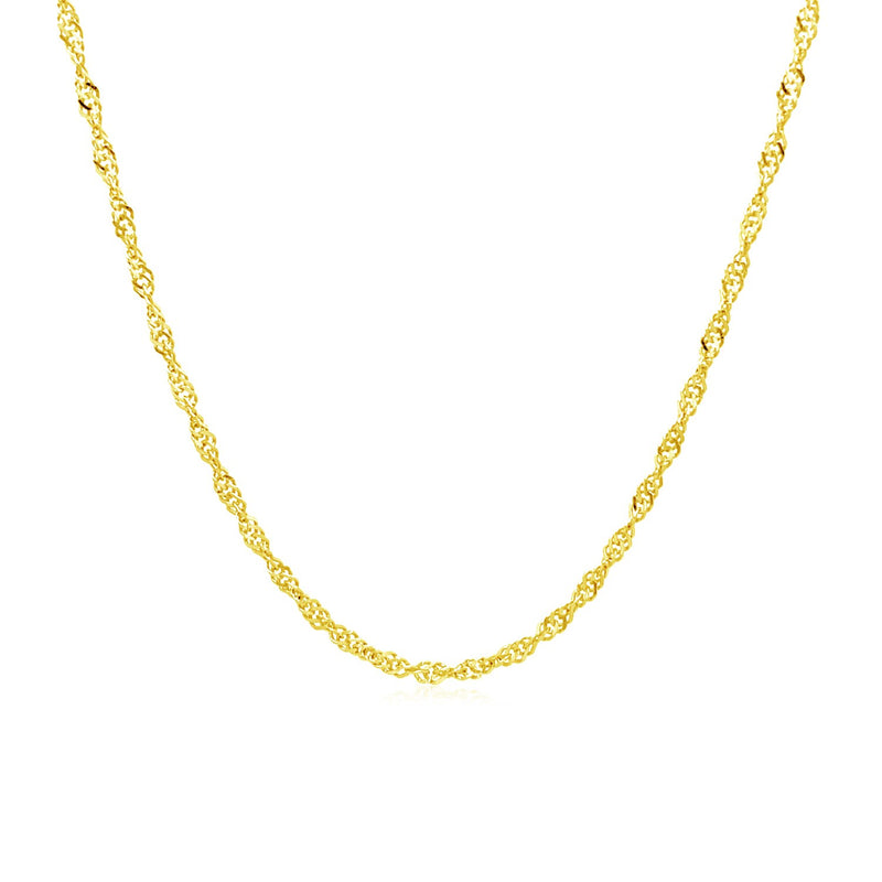 10k Yellow Gold Singapore Chain (1.50 mm) - Premium Chains - Just $171.99! Shop now at Pulse Designer Fashion