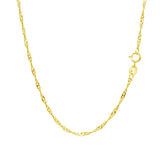 10k Yellow Gold Singapore Chain (1.50 mm) - Premium Chains - Just $171.99! Shop now at Pulse Designer Fashion