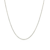 14k White Gold Diamond-Cut Bead Chain (1.10 mm) - Premium Chains - Just $370.99! Shop now at Pulse Designer Fashion