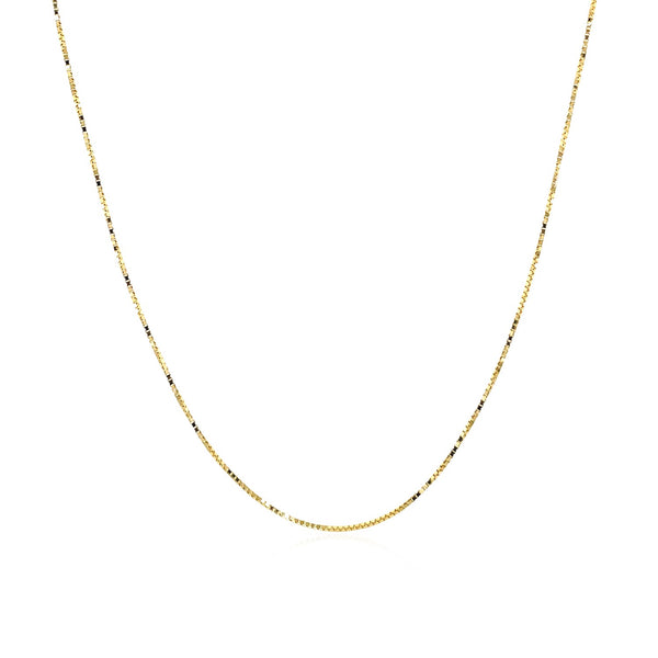 14k Yellow Gold Classic Box Chain (0.60 mm) - Premium Chains - Just $198.99! Shop now at Pulse Designer Fashion