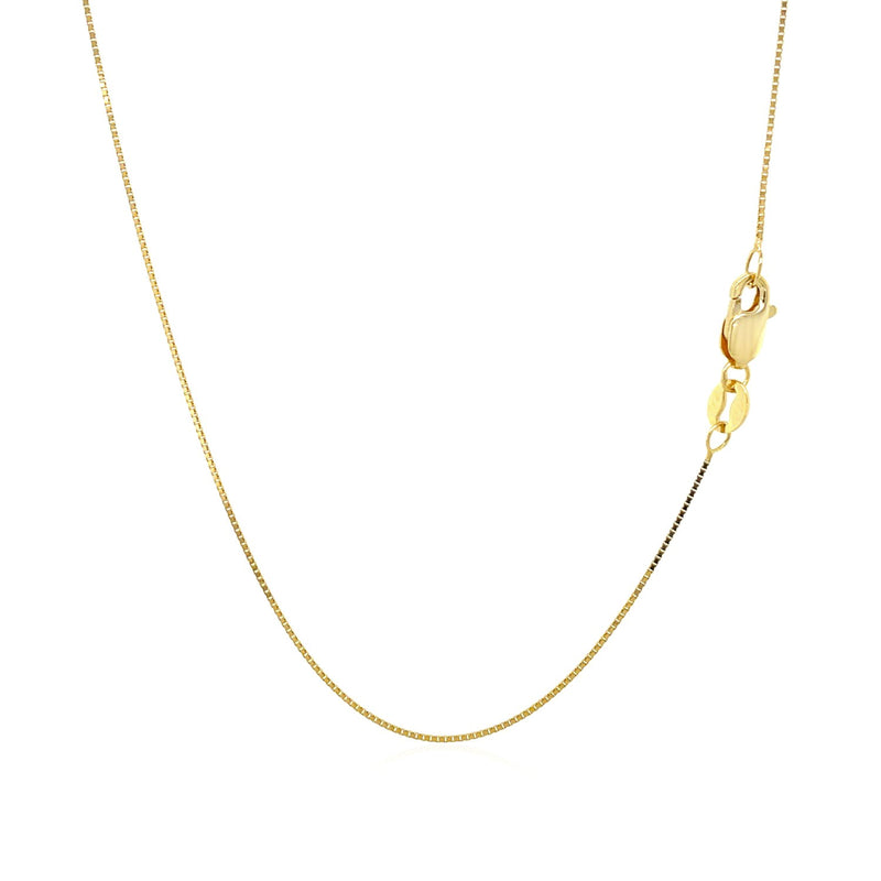 14k Yellow Gold Classic Box Chain (0.60 mm) - Premium Chains - Just $198.99! Shop now at Pulse Designer Fashion