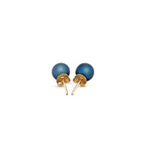 14k Yellow Gold Cultured Black Pearl Stud Earrings (6mm) - Premium Earrings - Just $124.99! Shop now at Pulse Designer Fashion