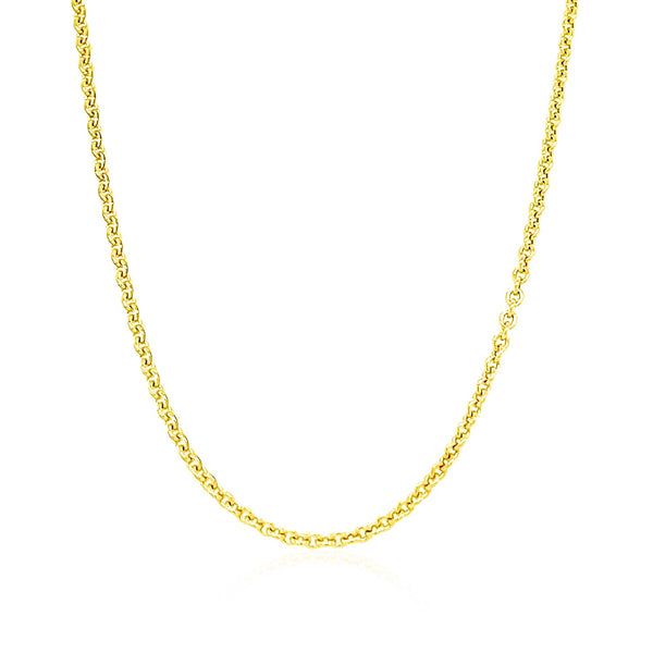 14k Yellow Gold Forsantina Lite Cable Link Chain (1.80 mm) - Premium Chains - Just $339.99! Shop now at Pulse Designer Fashion