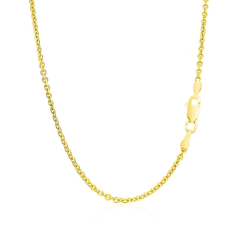 14k Yellow Gold Forsantina Lite Cable Link Chain (1.80 mm) - Premium Chains - Just $339.99! Shop now at Pulse Designer Fashion