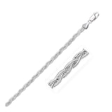 14k White Gold Braided Bracelet  (3.50 mm) - Premium Bracelets - Just $474.99! Shop now at Pulse Designer Fashion