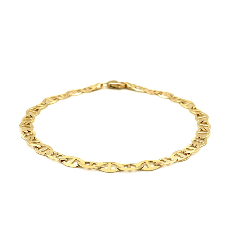 14k Yellow Gold Mariner Link Bracelet (5.10 mm) - Premium Bracelets - Just $709.99! Shop now at Pulse Designer Fashion