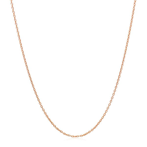 14k Rose Gold Oval Cable Link Chain (0.97 mm) - Premium Chains - Just $217.99! Shop now at Pulse Designer Fashion