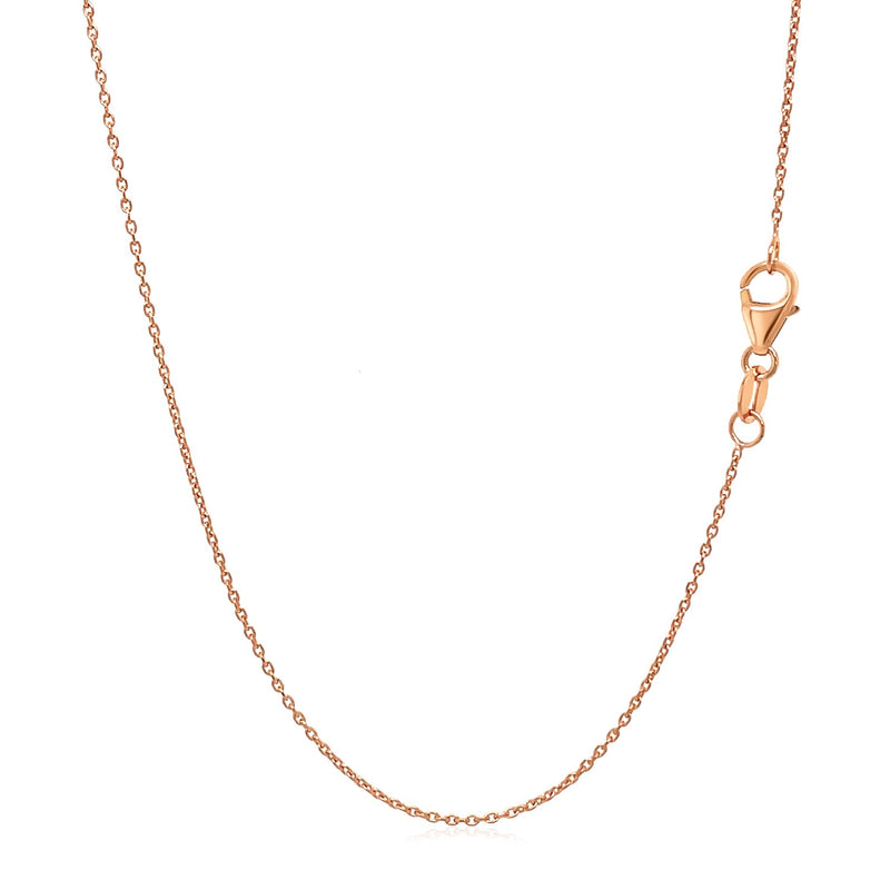 14k Rose Gold Oval Cable Link Chain (0.97 mm) - Premium Chains - Just $217.99! Shop now at Pulse Designer Fashion