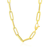 14K Yellow Gold Wide Paperclip Chain (6.10 mm) - Premium Chains - Just $1615.99! Shop now at Pulse Designer Fashion