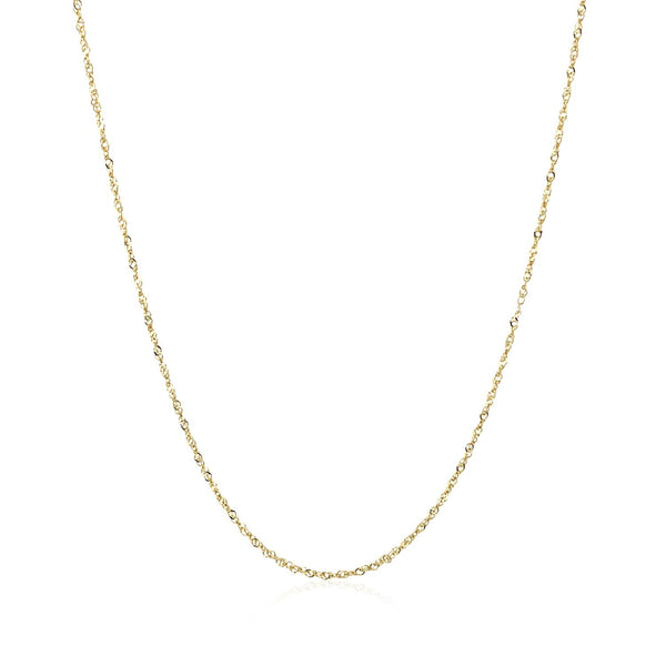 14k Yellow Gold Singapore Chain 0.8mm (0.81 mm) - Premium Chains - Just $133.99! Shop now at Pulse Designer Fashion