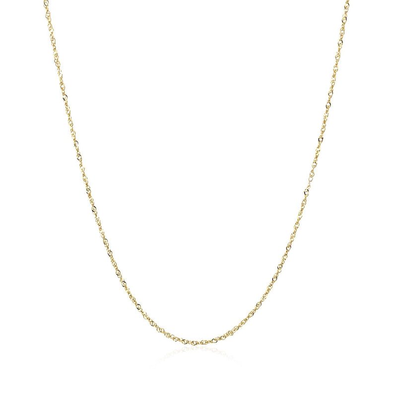 14k Yellow Gold Singapore Chain 0.8mm (0.81 mm) - Premium Chains - Just $133.99! Shop now at Pulse Designer Fashion