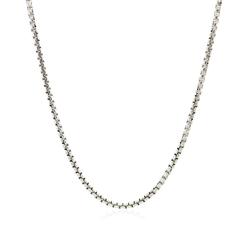 14k White Gold Round Box Chain (1.80 mm) - Premium Chains - Just $566.99! Shop now at Pulse Designer Fashion