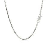 14k White Gold Round Box Chain (1.80 mm) - Premium Chains - Just $566.99! Shop now at Pulse Designer Fashion