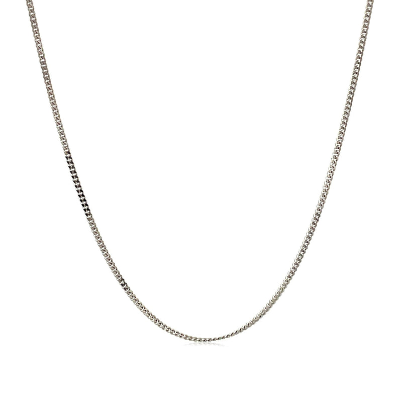 10k White Gold Gourmette Chain 1.0mm (1.00 mm) - Premium Chains - Just $169.99! Shop now at Pulse Designer Fashion