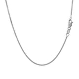 10k White Gold Gourmette Chain 1.0mm (1.00 mm) - Premium Chains - Just $169.99! Shop now at Pulse Designer Fashion