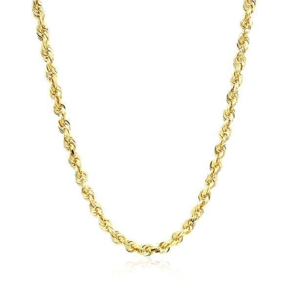 10k Yellow Gold Solid Diamond Cut Rope Chain (3.50 mm) - Premium Chains - Just $1501.99! Shop now at Pulse Designer Fashion