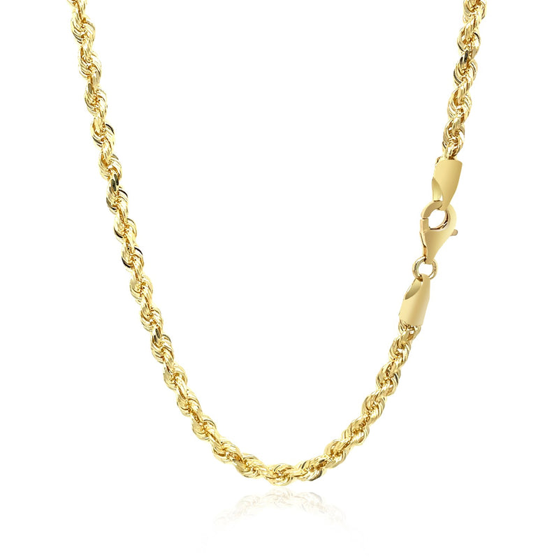 10k Yellow Gold Solid Diamond Cut Rope Chain (3.50 mm) - Premium Chains - Just $1501.99! Shop now at Pulse Designer Fashion