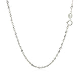 14k White Gold Singapore Chain (1.30 mm) - Premium Chains - Just $204.99! Shop now at Pulse Designer Fashion