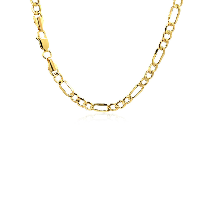 14k Yellow Gold Lite Figaro Chain (4.70 mm) - Premium Chains - Just $833.99! Shop now at Pulse Designer Fashion