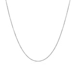 14k White Gold Cable Link Chain (0.50 mm) - Premium Chains - Just $156.99! Shop now at Pulse Designer Fashion