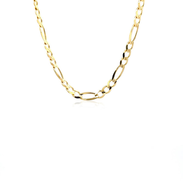 14k Yellow Gold Solid Figaro Chain (4.50 mm) - Premium Chains - Just $2000.99! Shop now at Pulse Designer Fashion