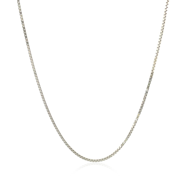 10k White Gold Classic Box Chain (0.78 mm) - Premium Chains - Just $225.99! Shop now at Pulse Designer Fashion