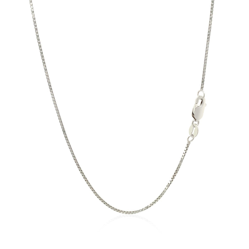 10k White Gold Classic Box Chain (0.78 mm) - Premium Chains - Just $225.99! Shop now at Pulse Designer Fashion