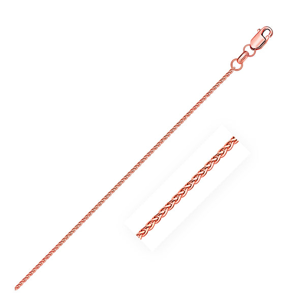 14k Rose Gold Diamond Cut Round Wheat Chain (1.20 mm) - Premium Chains - Just $446.99! Shop now at Pulse Designer Fashion