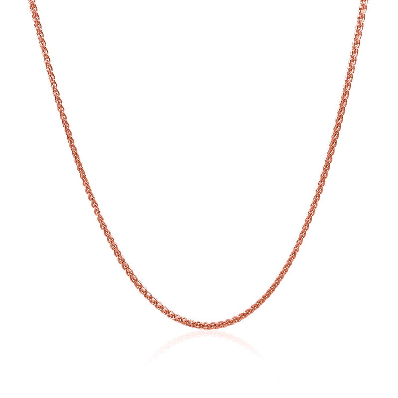 14k Rose Gold Diamond Cut Round Wheat Chain (1.20 mm) - Premium Chains - Just $446.99! Shop now at Pulse Designer Fashion