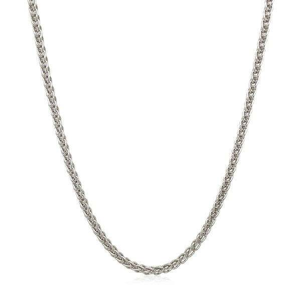 14k White Gold Round Wheat Chain (2.10 mm) - Premium Chains - Just $1064.99! Shop now at Pulse Designer Fashion