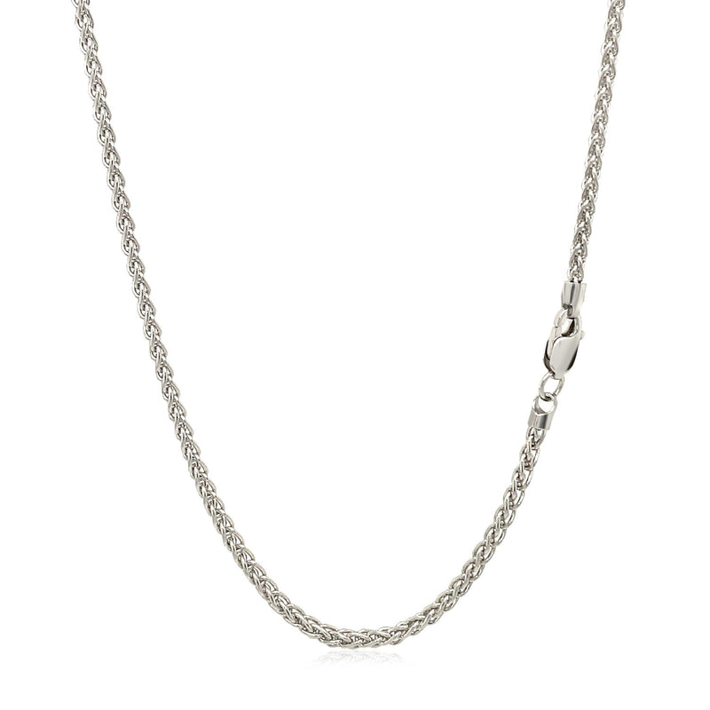 14k White Gold Round Wheat Chain (2.10 mm) - Premium Chains - Just $1064.99! Shop now at Pulse Designer Fashion