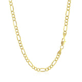 10k Yellow Gold Lite Figaro Chain (3.70 mm) - Premium Chains - Just $362.99! Shop now at Pulse Designer Fashion