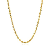 14k Yellow Gold Solid Diamond Cut Rope Chain (3.00 mm) - Premium Chains - Just $1500.99! Shop now at Pulse Designer Fashion