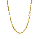 14k Yellow Gold Solid Diamond Cut Rope Chain (3.00 mm) - Premium Chains - Just $1500.99! Shop now at Pulse Designer Fashion