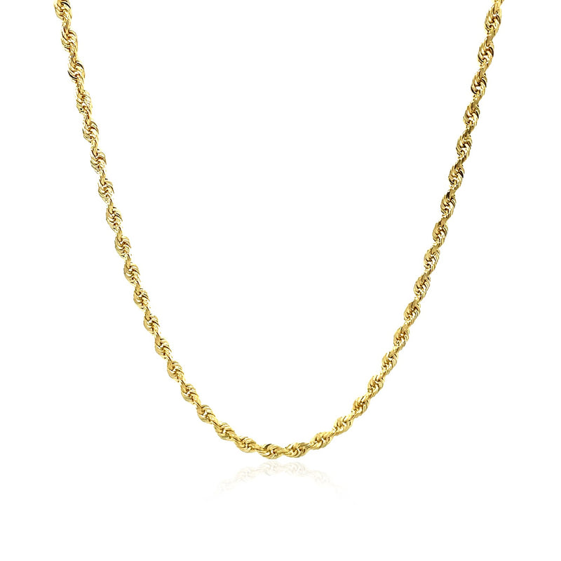 10k Yellow Gold Solid Diamond Cut Rope Chain (2.50 mm) - Premium Chains - Just $637.99! Shop now at Pulse Designer Fashion