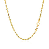 10k Yellow Gold Solid Diamond Cut Rope Chain (2.50 mm) - Premium Chains - Just $637.99! Shop now at Pulse Designer Fashion