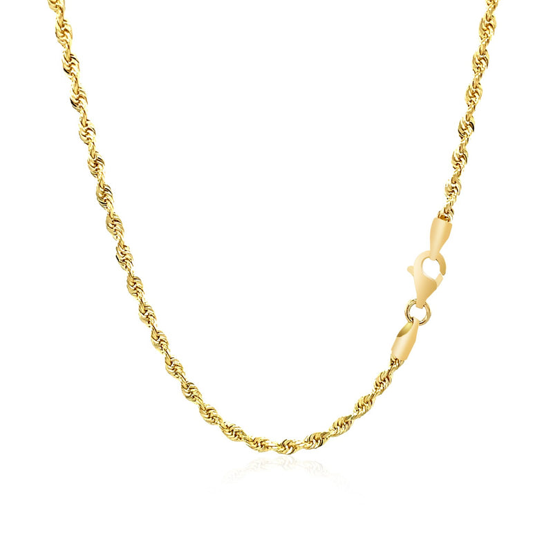 10k Yellow Gold Solid Diamond Cut Rope Chain (2.50 mm) - Premium Chains - Just $637.99! Shop now at Pulse Designer Fashion