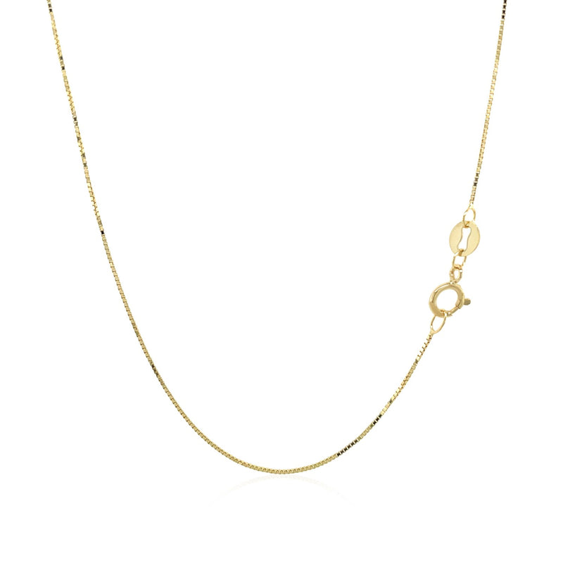 14k Yellow Gold Classic Box Chain (0.60 mm) - Premium Chains - Just $144.99! Shop now at Pulse Designer Fashion