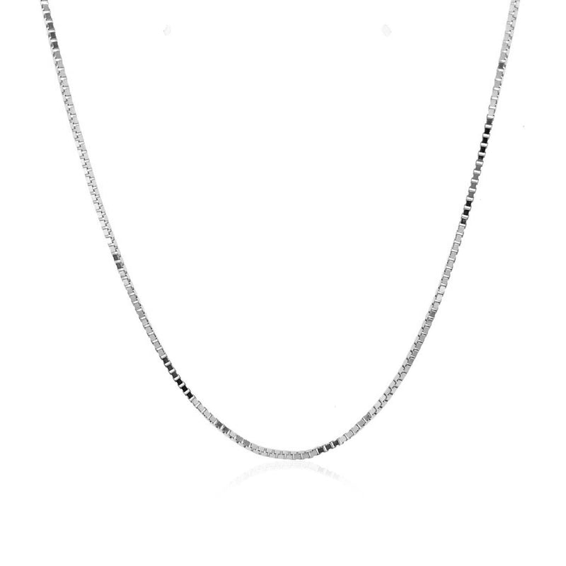 10k White Gold Classic Box Chain (0.94 mm) - Premium Chains - Just $290.99! Shop now at Pulse Designer Fashion