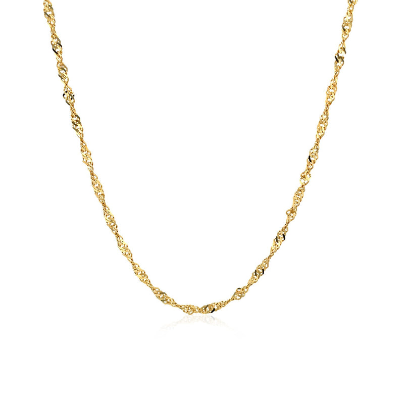 14k Yellow Gold Singapore Chain (1.80 mm) - Premium Chains - Just $370.99! Shop now at Pulse Designer Fashion